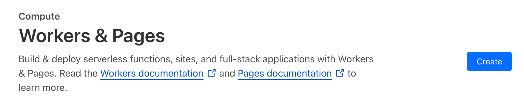 Create Workers&amp;Pages